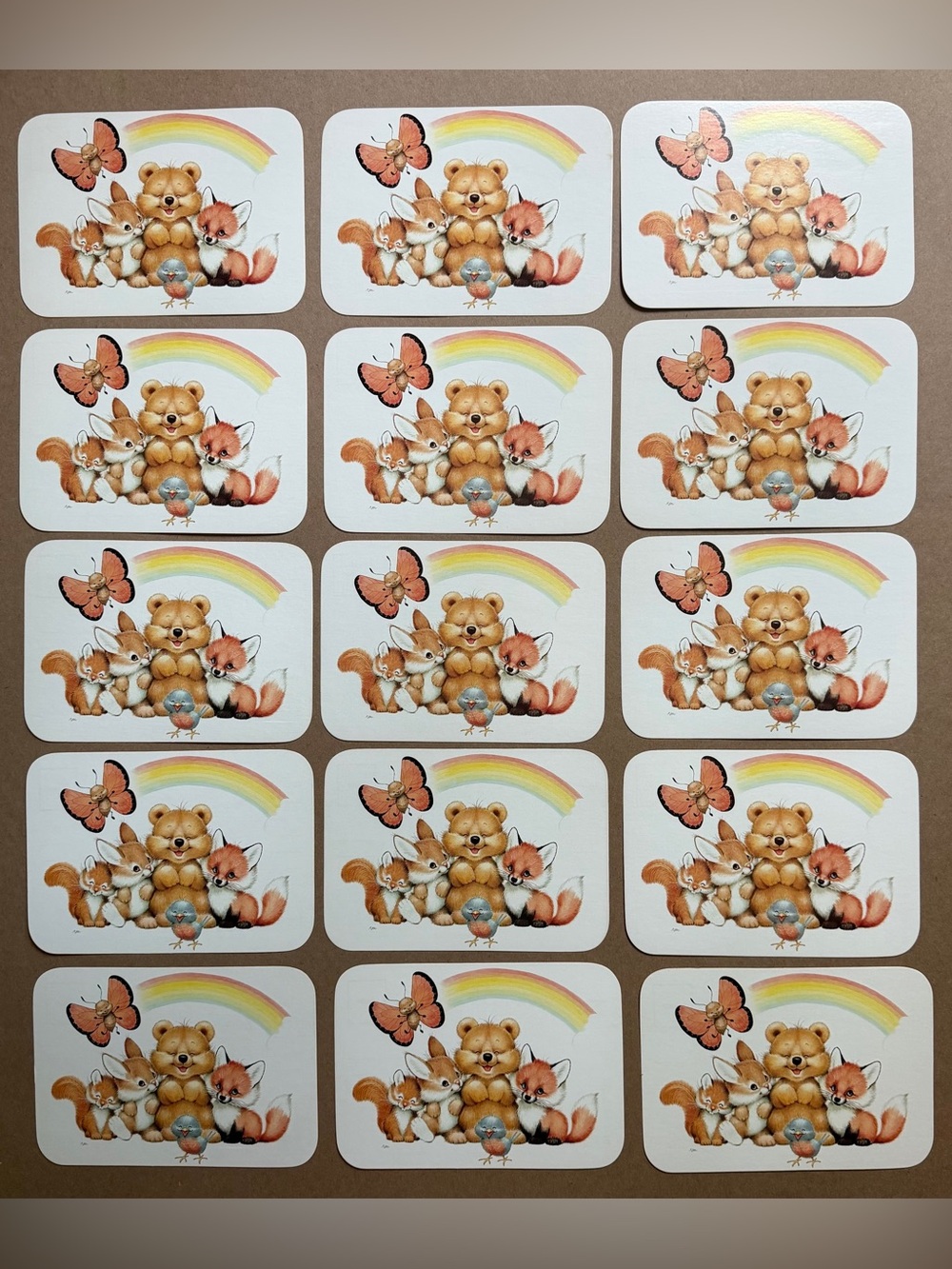 1980s Ruth J Morehead Sangamon Baby Forest Animals Postcards Lot of 15 4x6